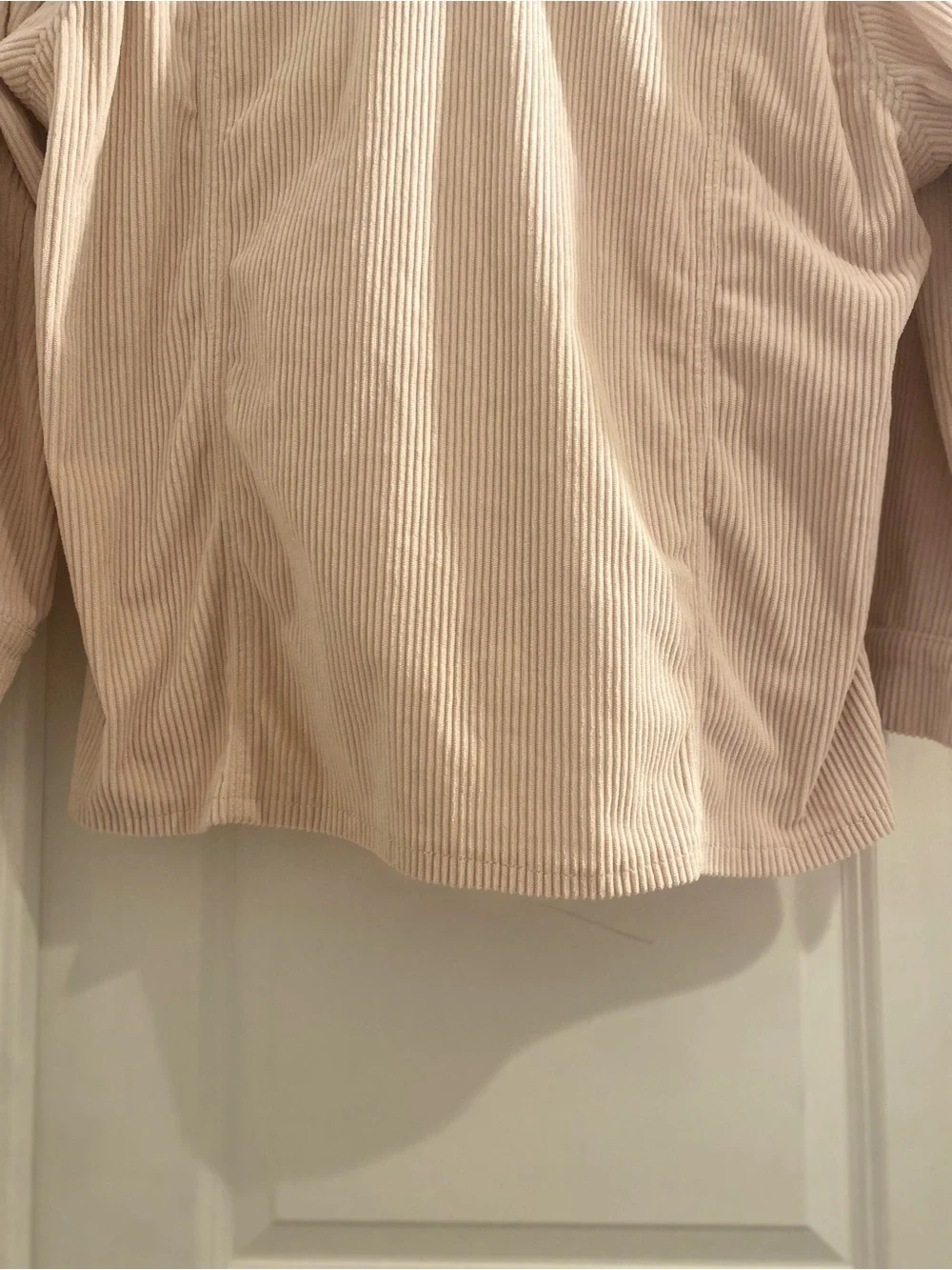 Sweet Generis Cream Ribbed Corduroy Shacket Jacket Size Small
